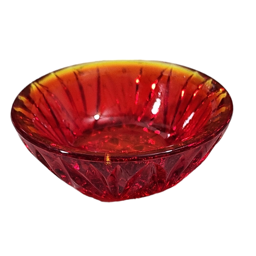 Vintage Indiana glass Ruby red child's bowl from a tea set